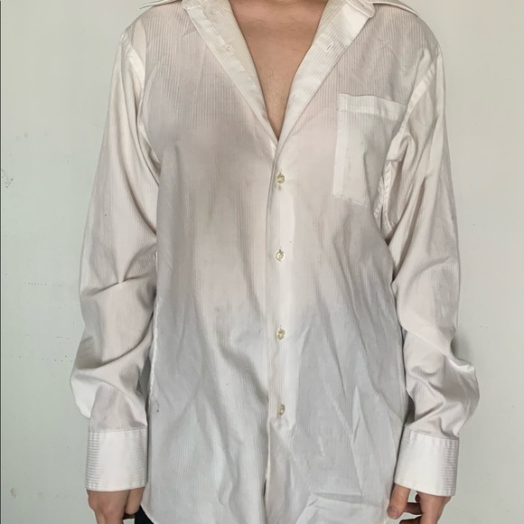 White striped button down shirt - Picture 3 of 7